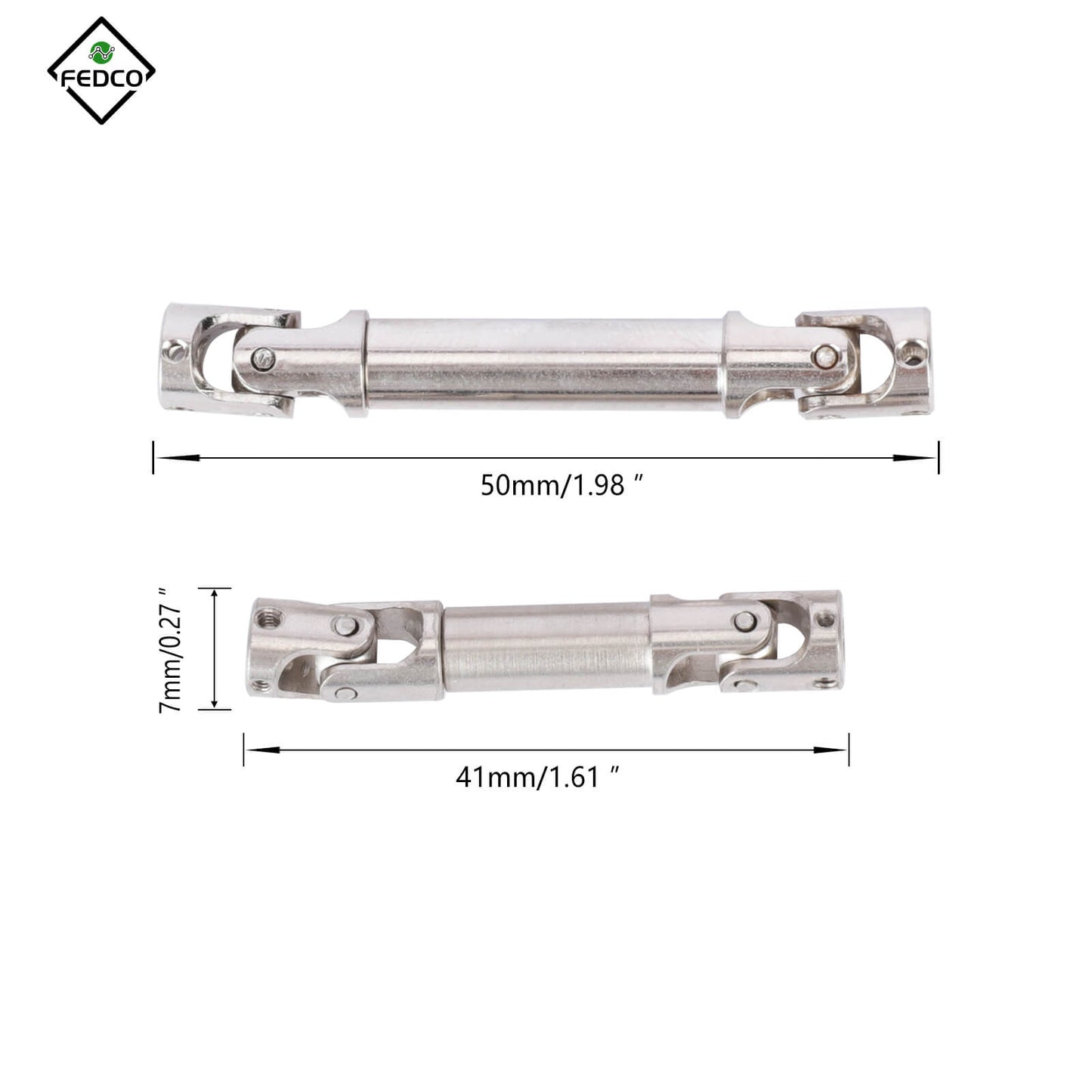 FEDCO HobbyPlus CR18P Driveshafts 41-53MM 50-69MM For HobbyPlus CR18P Upgrade Parts 1/18 RC Crawler