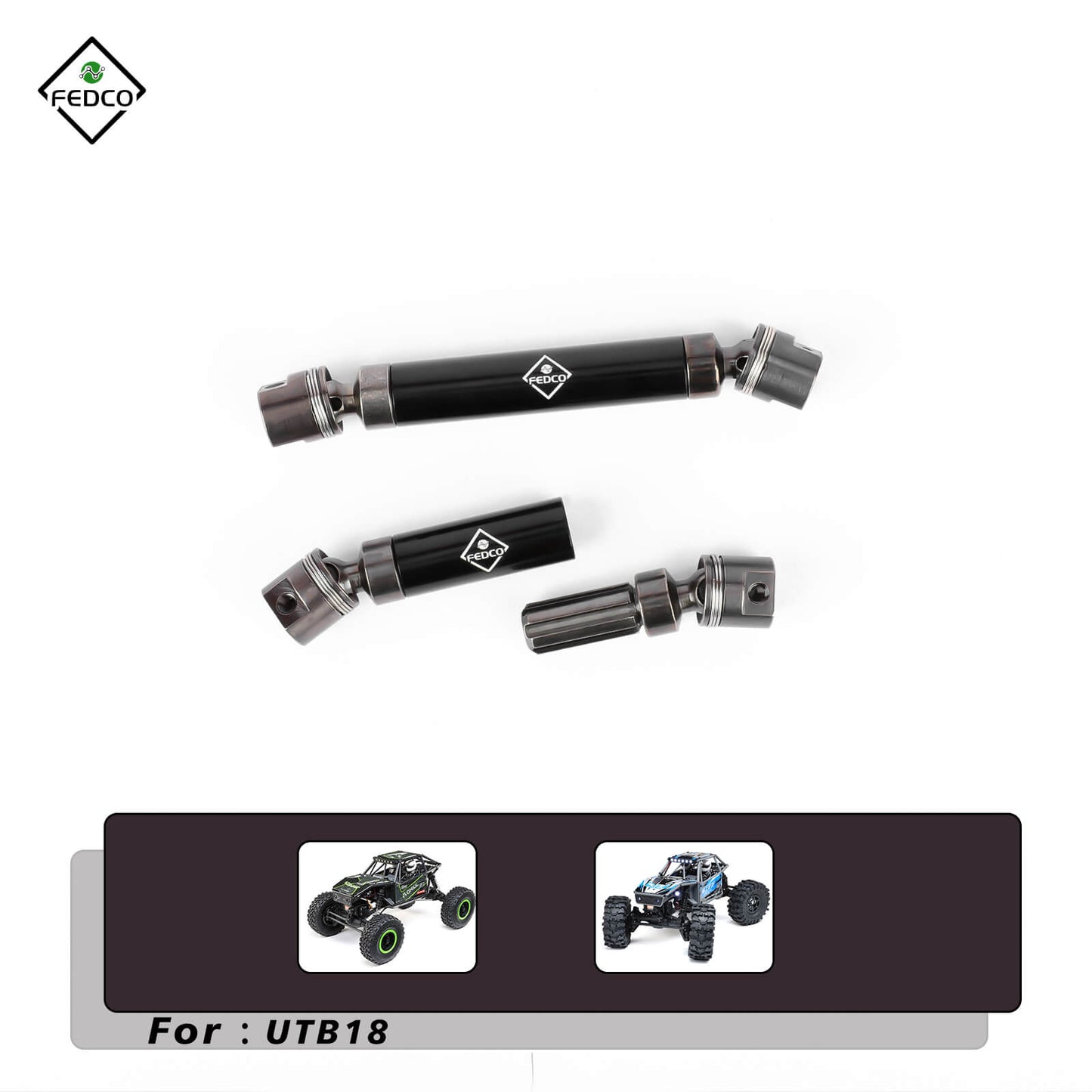 FEDCO UTB18 Driveshafts 66-76MM 84-105MM For Axial Capra UTB18 Upgrades Trail 4WD 1/18 RC Crawler