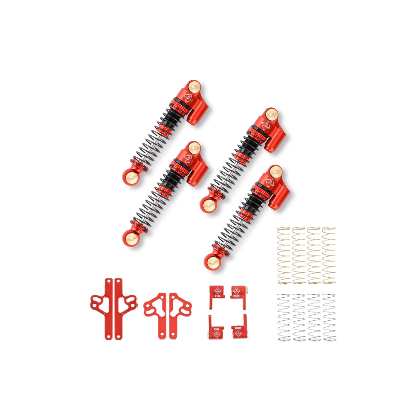 FEDCO SCX24 Shock Flex Blades With Shocks Absorber for Axial SCX24 Upgrade Parts 1/24 RC Crawler