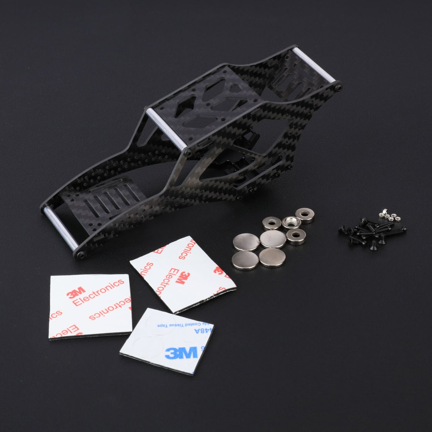 FEDCO SCX24 LCG Chassis Carbon Fiber Chassis Frame Kit for Axial SCX24 Upgrade Parts 1/24 RC Crawler