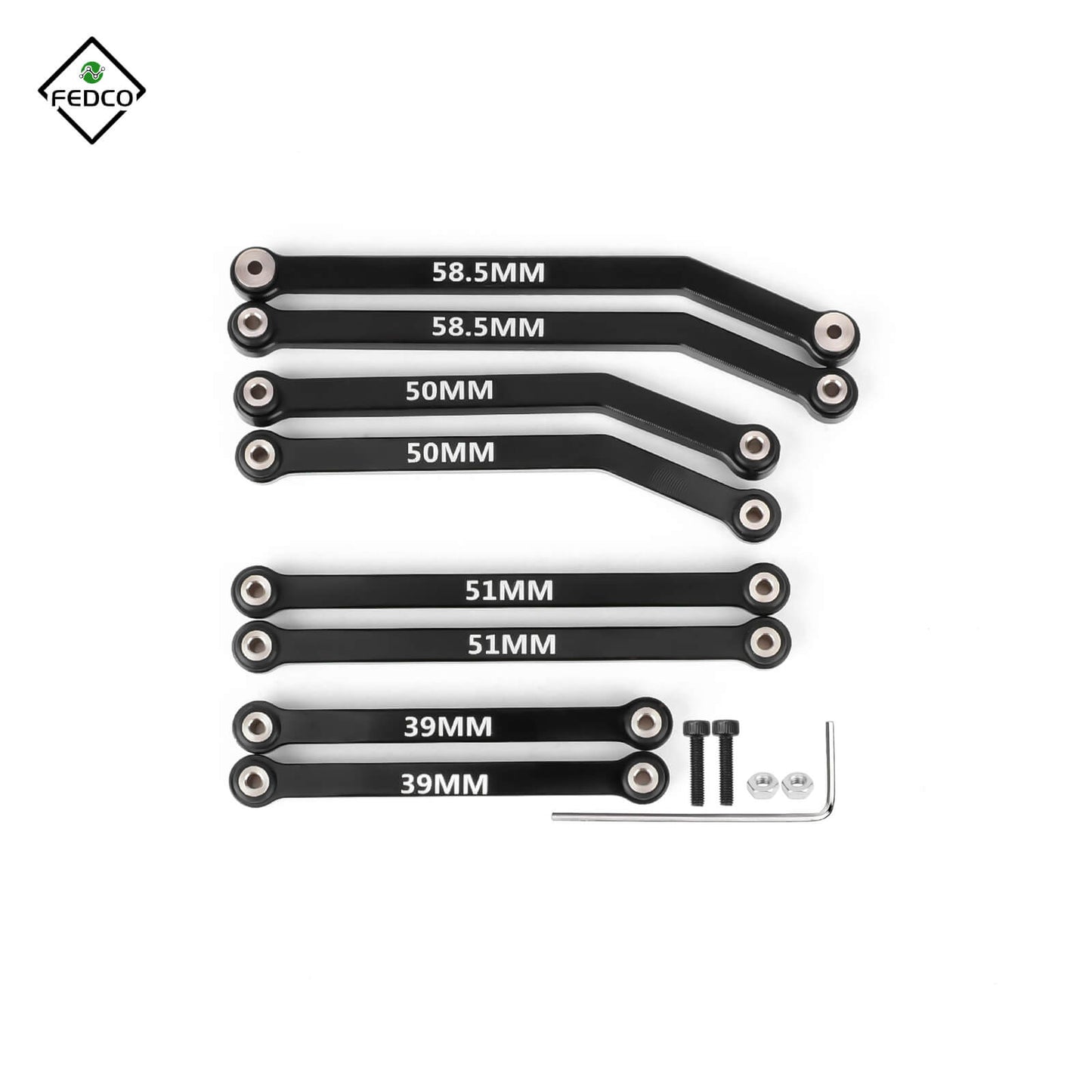 FEDCO SCX24 Steering Links For Axial SCX24 Upgrades Wrangler JLU C10 Bronco 1/24 RC Crawler