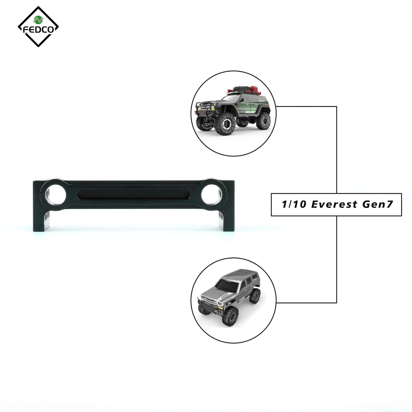 FEDCO Redcat Gen7  Bumper Mount 138003 For RedCat Everest Gen7  Upgrade Parts 1/10 RC Crawler