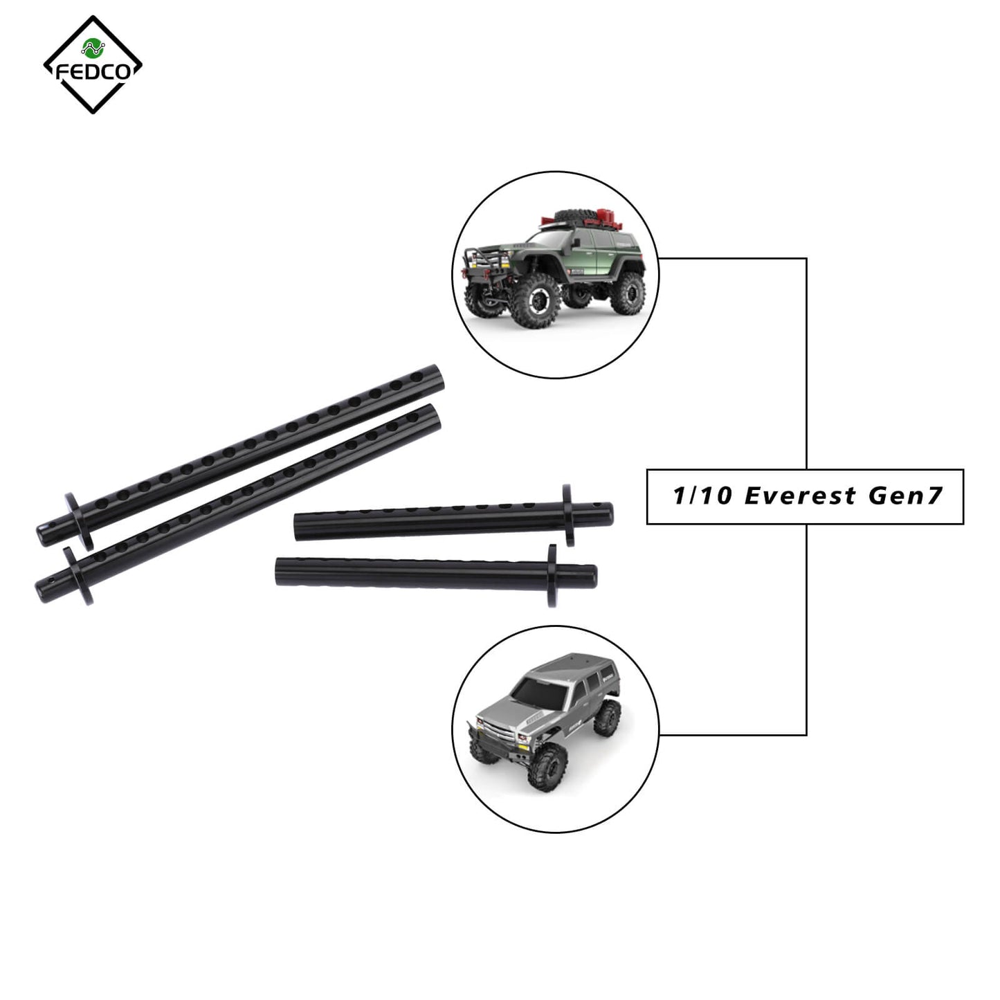 FEDCO Redcat Gen7 Body Mount 138005 For RedCat Everest Gen7 Upgrade Parts 1/10 RC Crawler