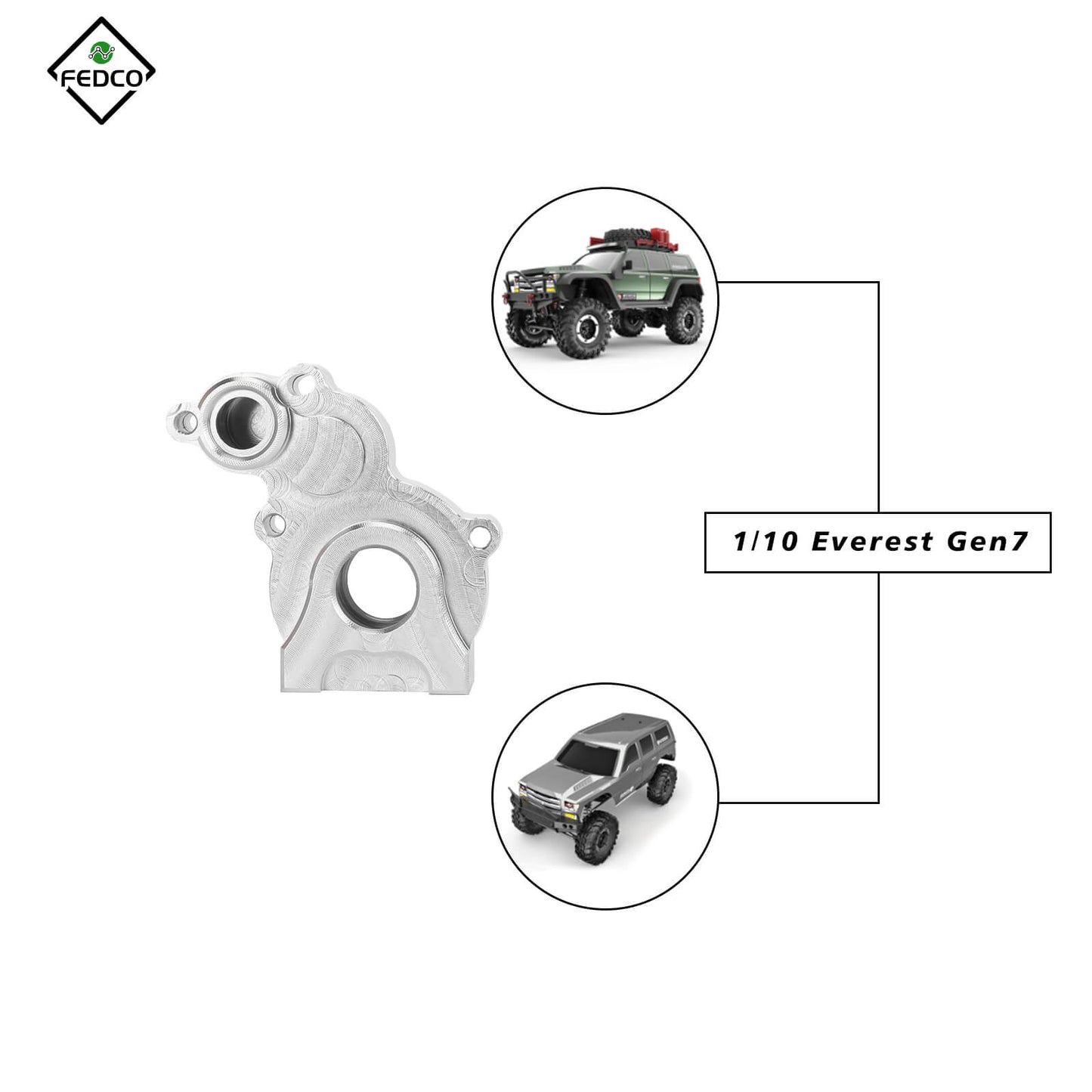 FEDCO Redcat Gen7 Gear Box Housing 18130 For RedCat Everest Gen7 Upgrade Parts 1/10 RC Crawler