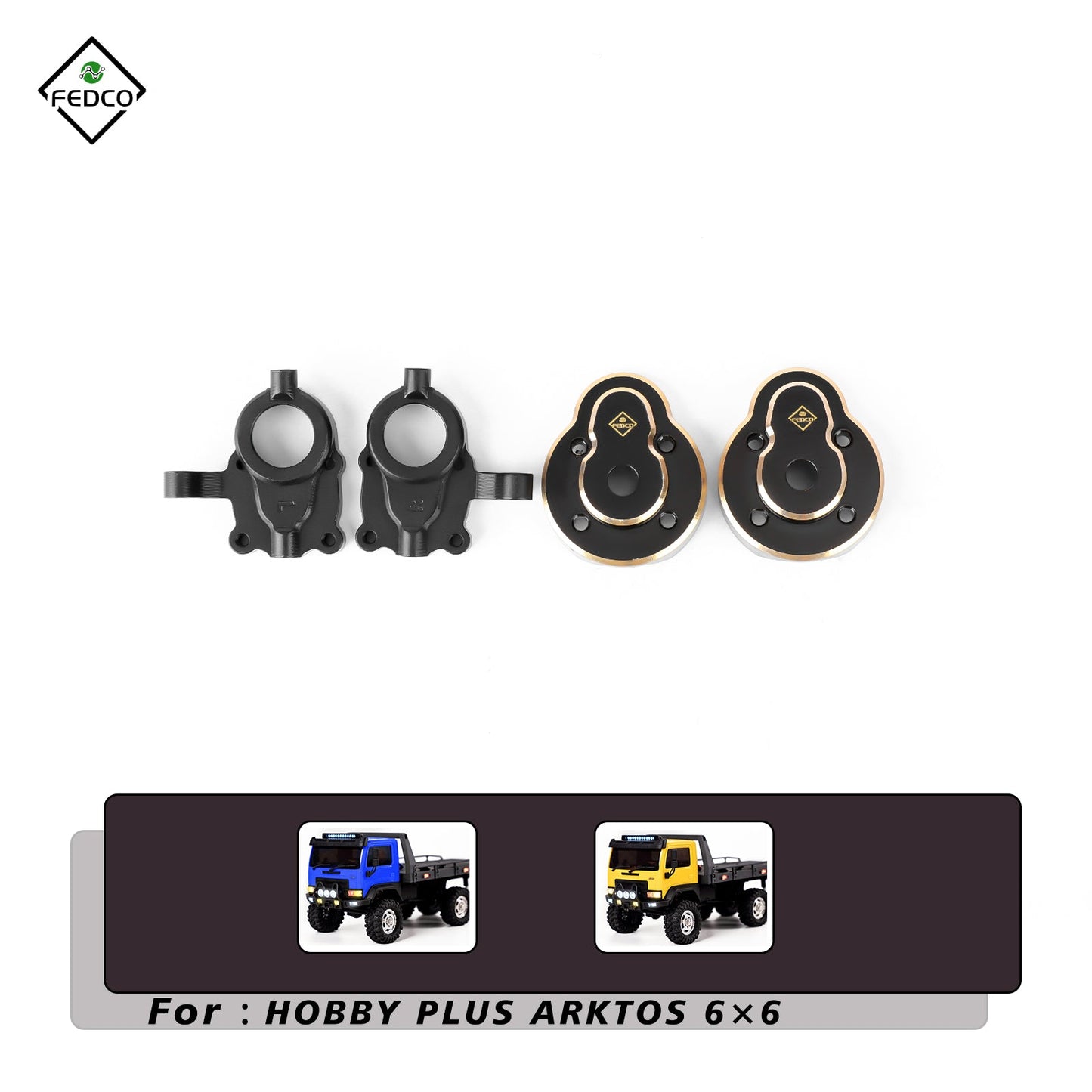 FEDCO Hobbyplus CR18P Arktos 6×6 Steering Knuckles With Counterweight For HobbyPlus Arktos 6x6 CR18P Upgrades 1/18 RC Crawler