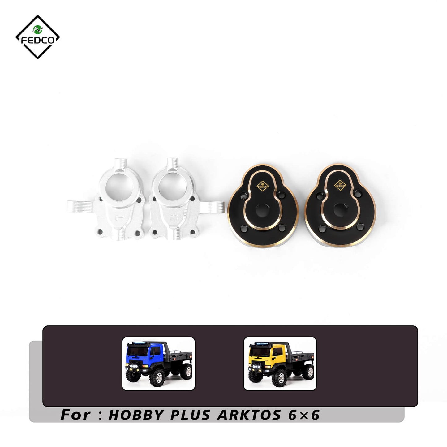 FEDCO Hobbyplus CR18P Arktos 6×6 Steering Knuckles With Counterweight For HobbyPlus Arktos 6x6 CR18P Upgrades 1/18 RC Crawler