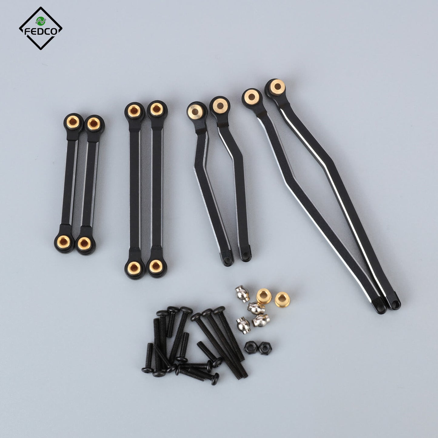 FEDCO Hobbyplus CR18P Links High Clearance Link Steel Linkage Set For HobbyPlus CR18P Upgrade Parts 1/18 RC Crawler