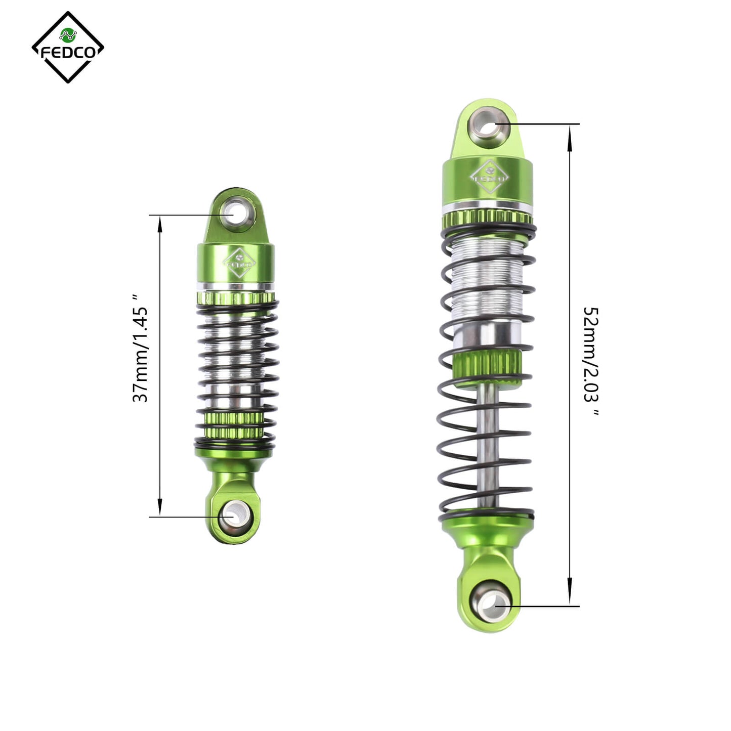 FEDCO HobbyPlus CR18P 59MM Shocks With Spring For HobbyPlus CR18P EVO PRO Furitek Upgrade Parts 1/18 RC Crawler