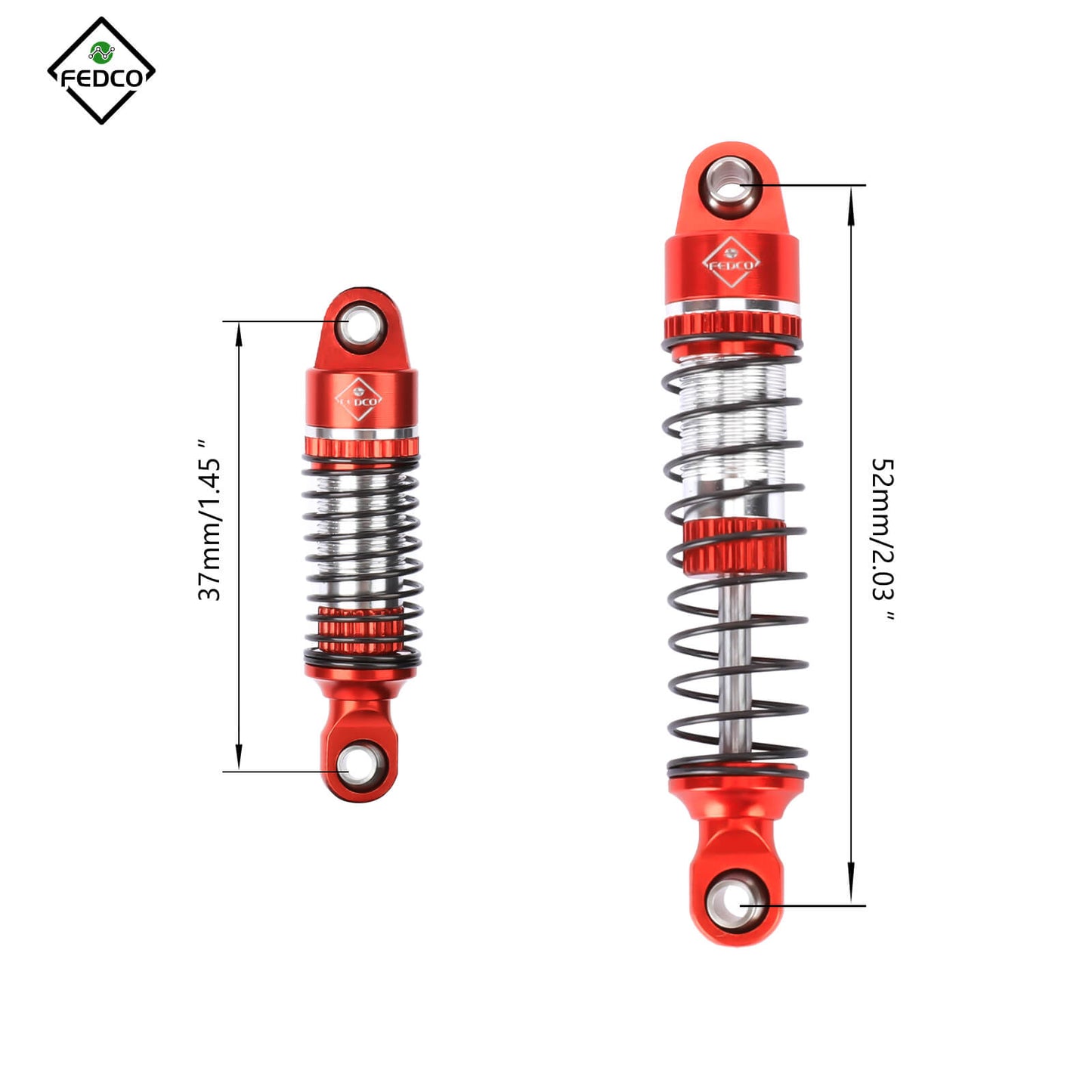 FEDCO HobbyPlus CR18P 59MM Shocks With Spring For HobbyPlus CR18P EVO PRO Furitek Upgrade Parts 1/18 RC Crawler