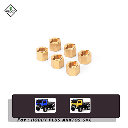 FEDCO Hobbyplus Arktos Hex H7*6.2MM Wheel Hubs Hex Spacer For HobbyPlus Arktos 6x6 CR18P Upgrades 1/18 RC Crawler