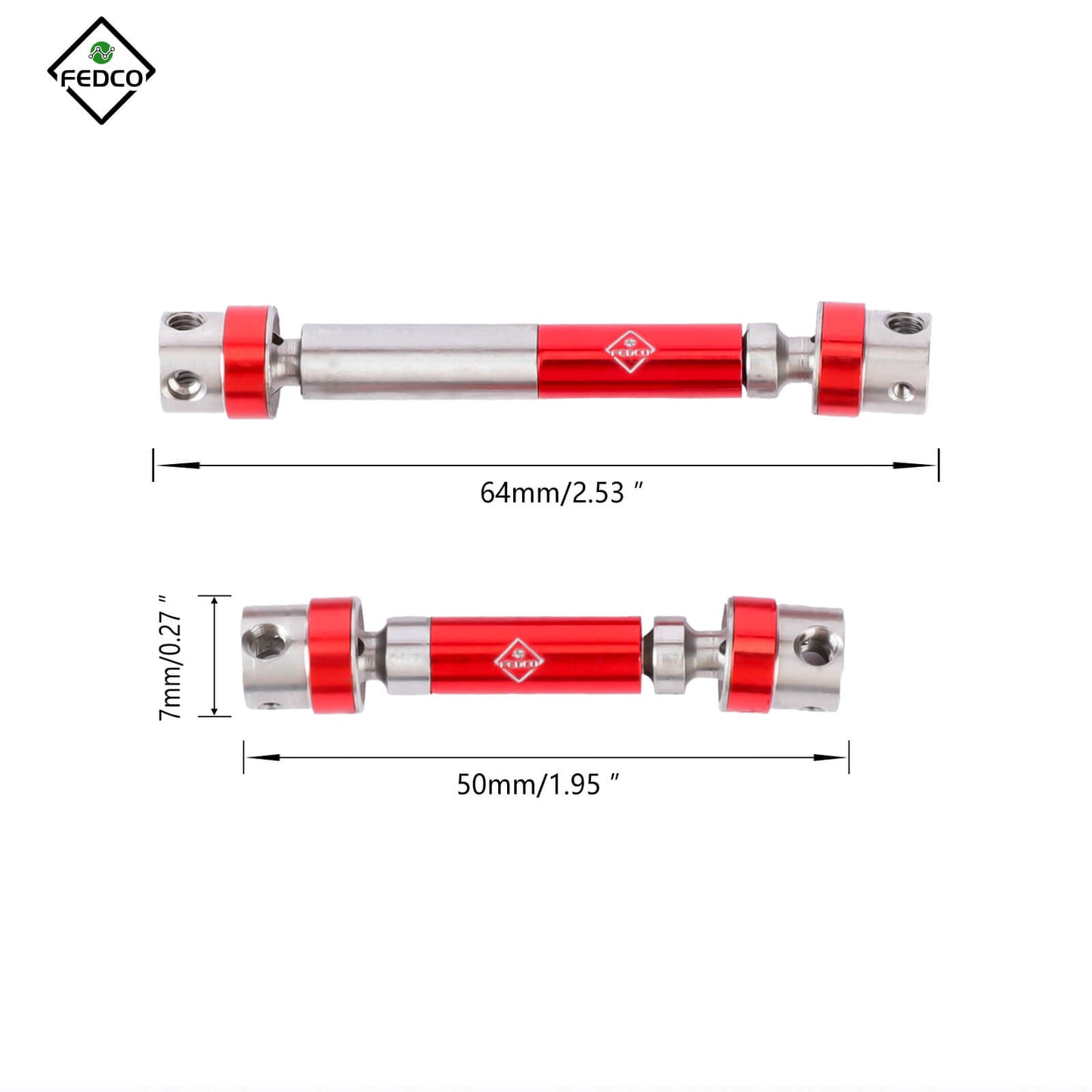 FEDCO TRX4M Drive Shaft For TRX4M Upgrade Parts 1/18 RC Crawler