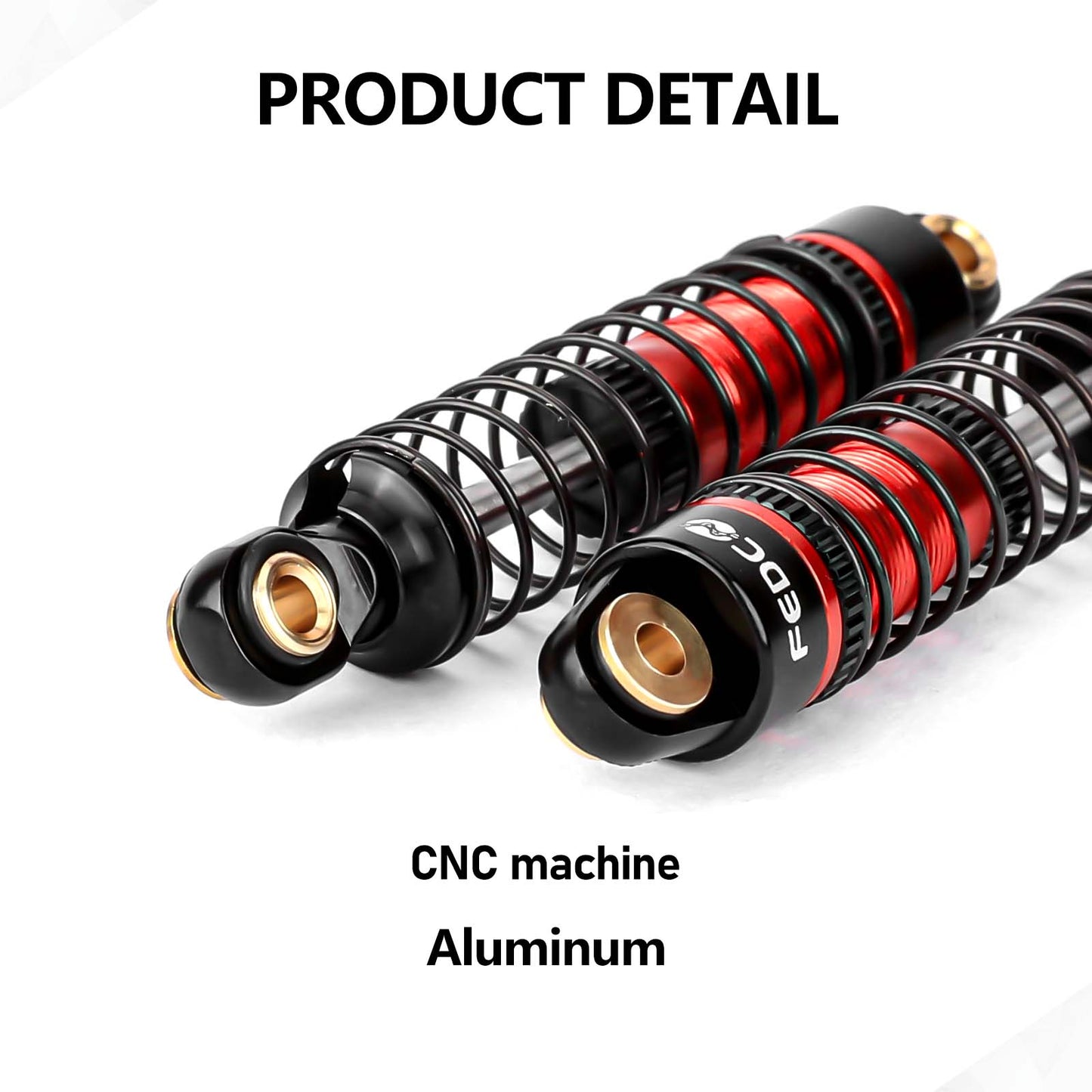 FEDCO HPI Venture18 Shocks 53MM Shock absorbers With Springs CNC Threaded Oil Damper For HPI Venture18 Upgrades 1/18 RC Crawler
