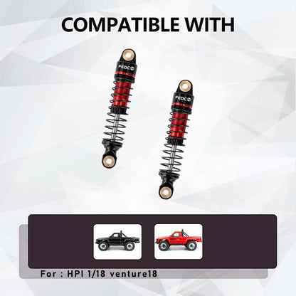 FEDCO HPI Venture18 Shocks 53MM Shock absorbers With Springs CNC Threaded Oil Damper For HPI Venture18 Upgrades 1/18 RC Crawler