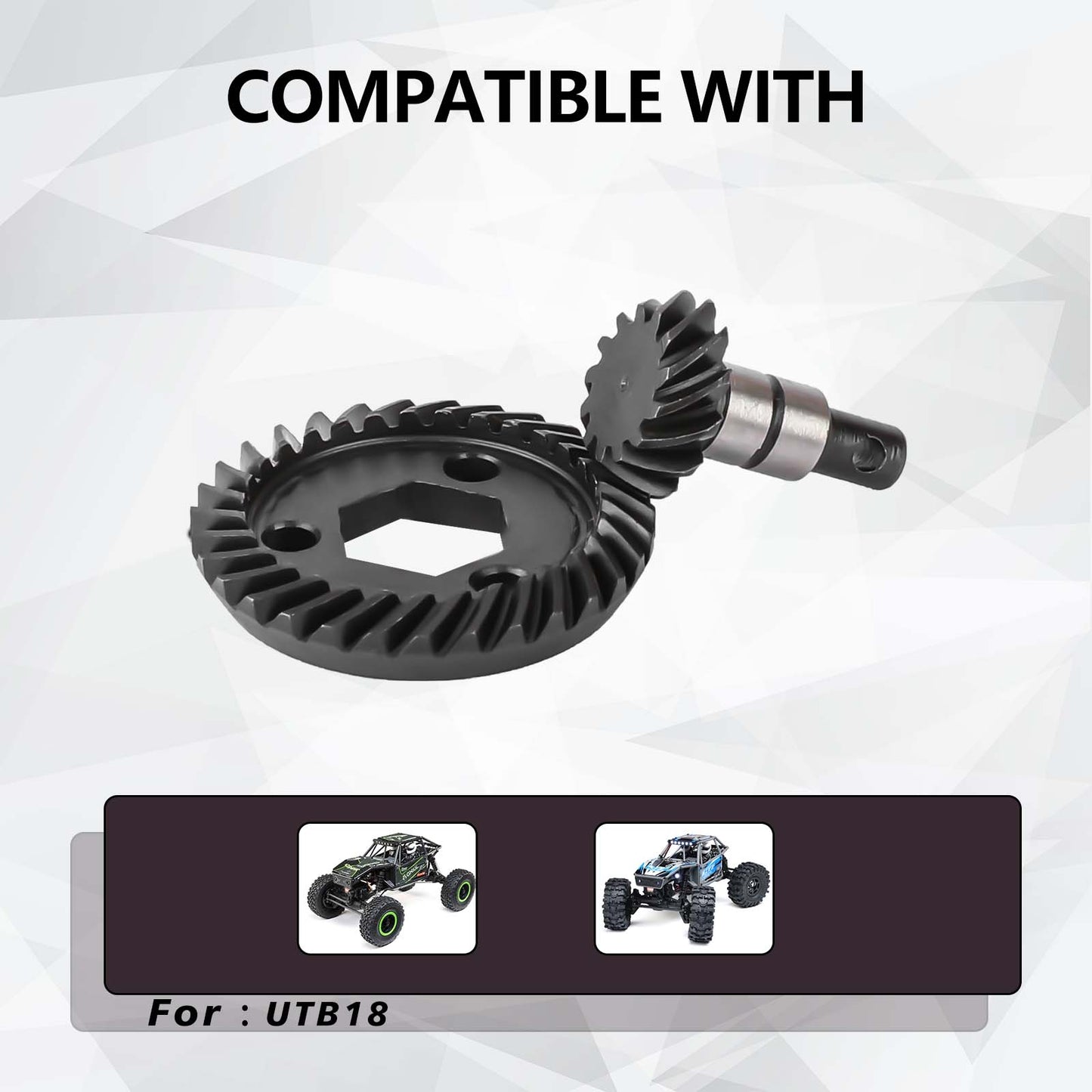 FEDCO UTB18 Bevel Gear Set 33T/13T Helical Gear 40Chrome Steel Gears For Axial Capra UTB18 Upgrades Trail 4WD&4WS 1/18 RC Crawler