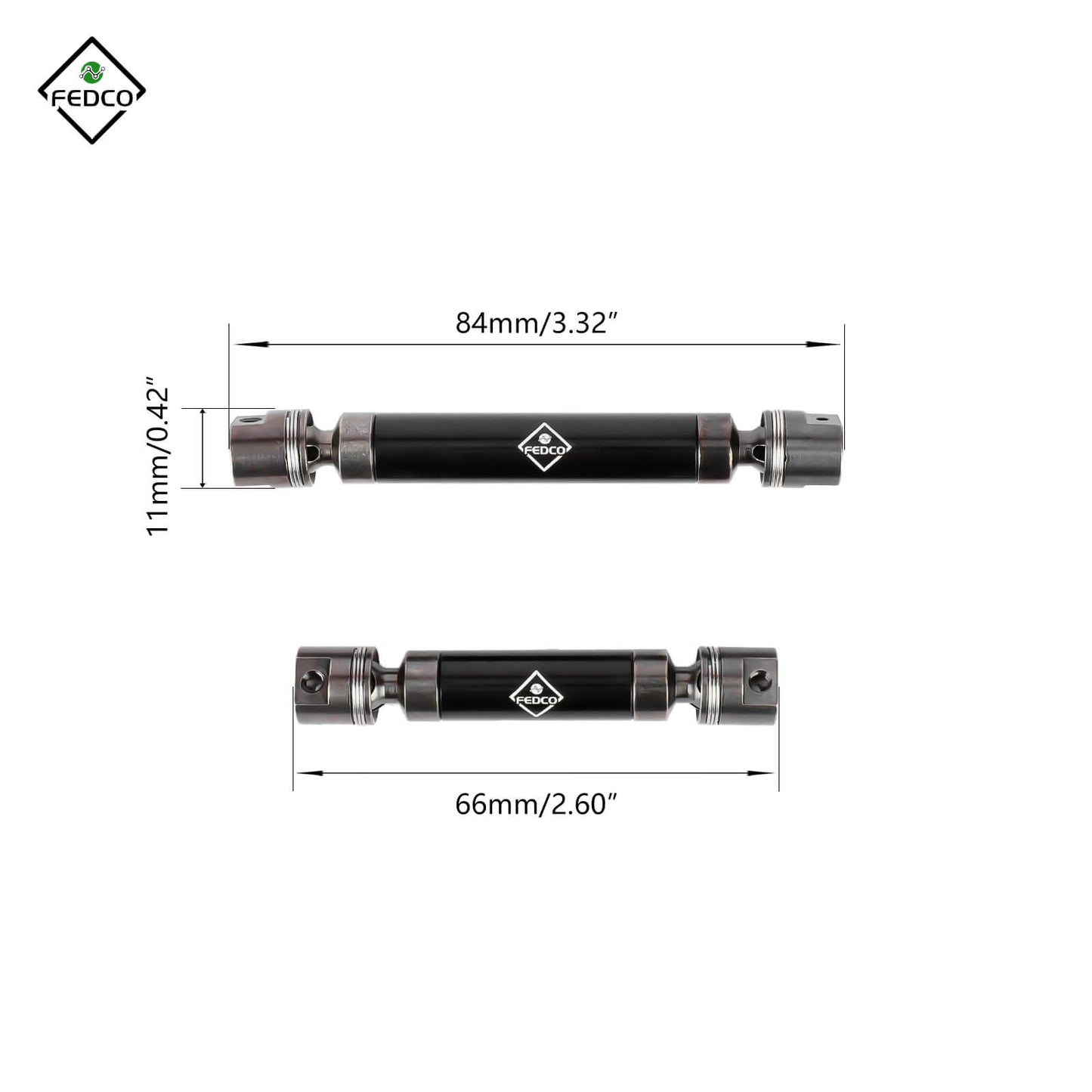 FEDCO UTB18 Driveshafts 66-76MM 84-105MM For Axial Capra UTB18 Upgrades Trail 4WD 1/18 RC Crawler