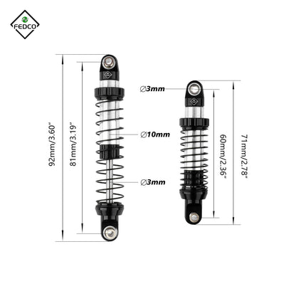 FEDCO UTB18 Shocks 92MM For Axial Capra UTB18 Upgrades Trail 4WD 1/18 RC Crawler