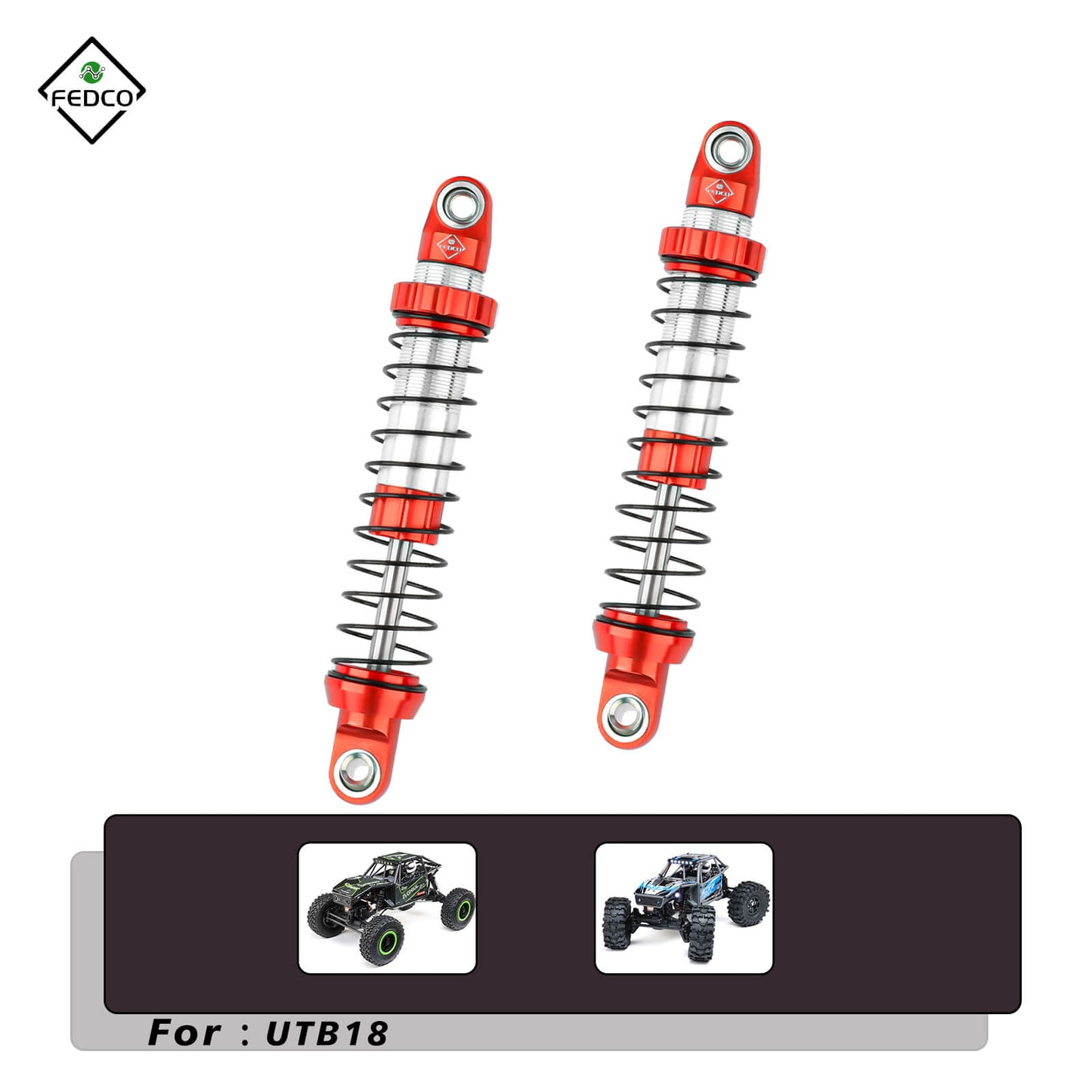 FEDCO UTB18 Shocks 92MM For Axial Capra UTB18 Upgrades Trail 4WD 1/18 RC Crawler