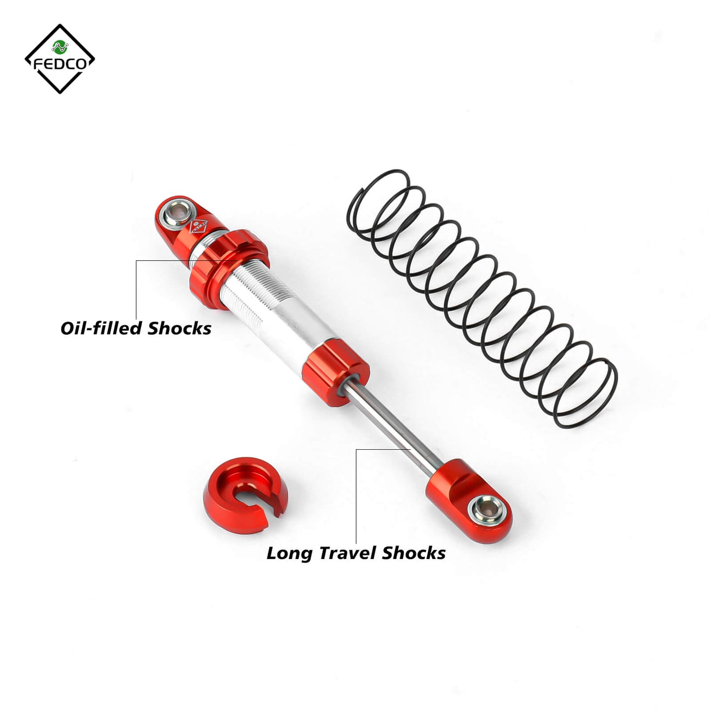 FEDCO UTB18 Shocks 92MM For Axial Capra UTB18 Upgrades Trail 4WD 1/18 RC Crawler