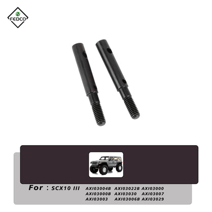 FEDCO SCX10 Portal Stub Axle Drive Shaft for Axial Capra 1.9 SCX10III Upgrade Parts 1/10 RC Crawler