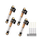 FEDCO SCX24 Oil-Filled Shocks 47mm Long Travel Shock Absorber, CNC Aluminum Threaded Oil Damper with Dual Spring & Brass Ball Head for Axial SCX24 Upgrades 1/24 RC Crawler