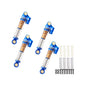 FEDCO SCX24 Oil-Filled Shocks 47mm Long Travel Shock Absorber, CNC Aluminum Threaded Oil Damper with Dual Spring & Brass Ball Head for Axial SCX24 Upgrades 1/24 RC Crawler
