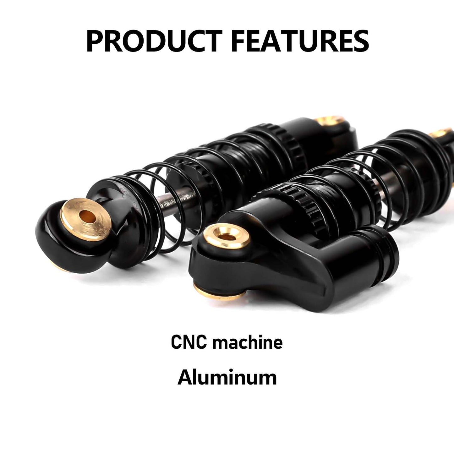 FEDCO SCX24 38mm Oil-Filled Shocks - CNC Aluminum Threaded Shock Absorber For Axial SCX24 Upgrade Parts 1/24 RC Crawlers