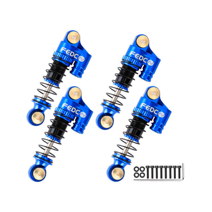 FEDCO SCX24 38mm Oil-Filled Shocks - CNC Aluminum Threaded Shock Absorber For Axial SCX24 Upgrade Parts 1/24 RC Crawlers