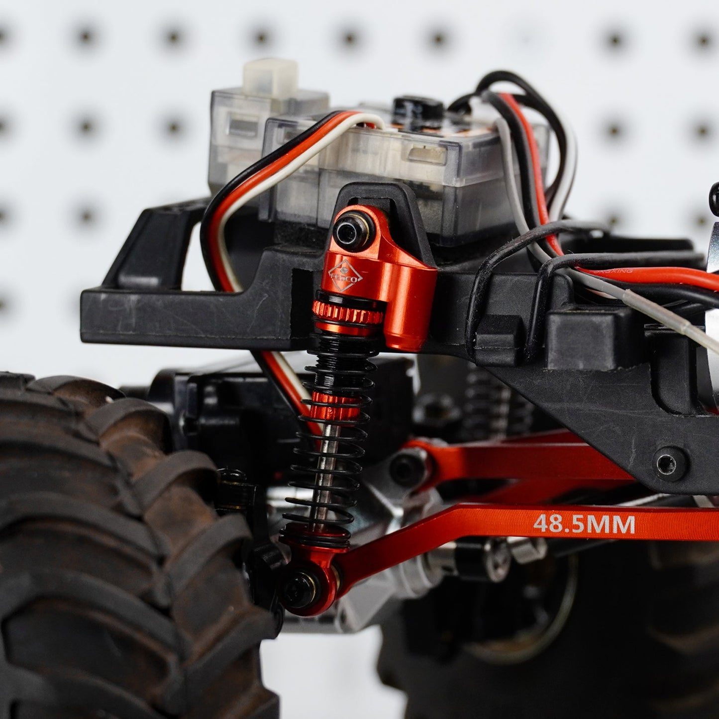 FEDCO SCX24 Shock Flex Blades With Shocks Absorber for Axial SCX24 Upgrade Parts 1/24 RC Crawler