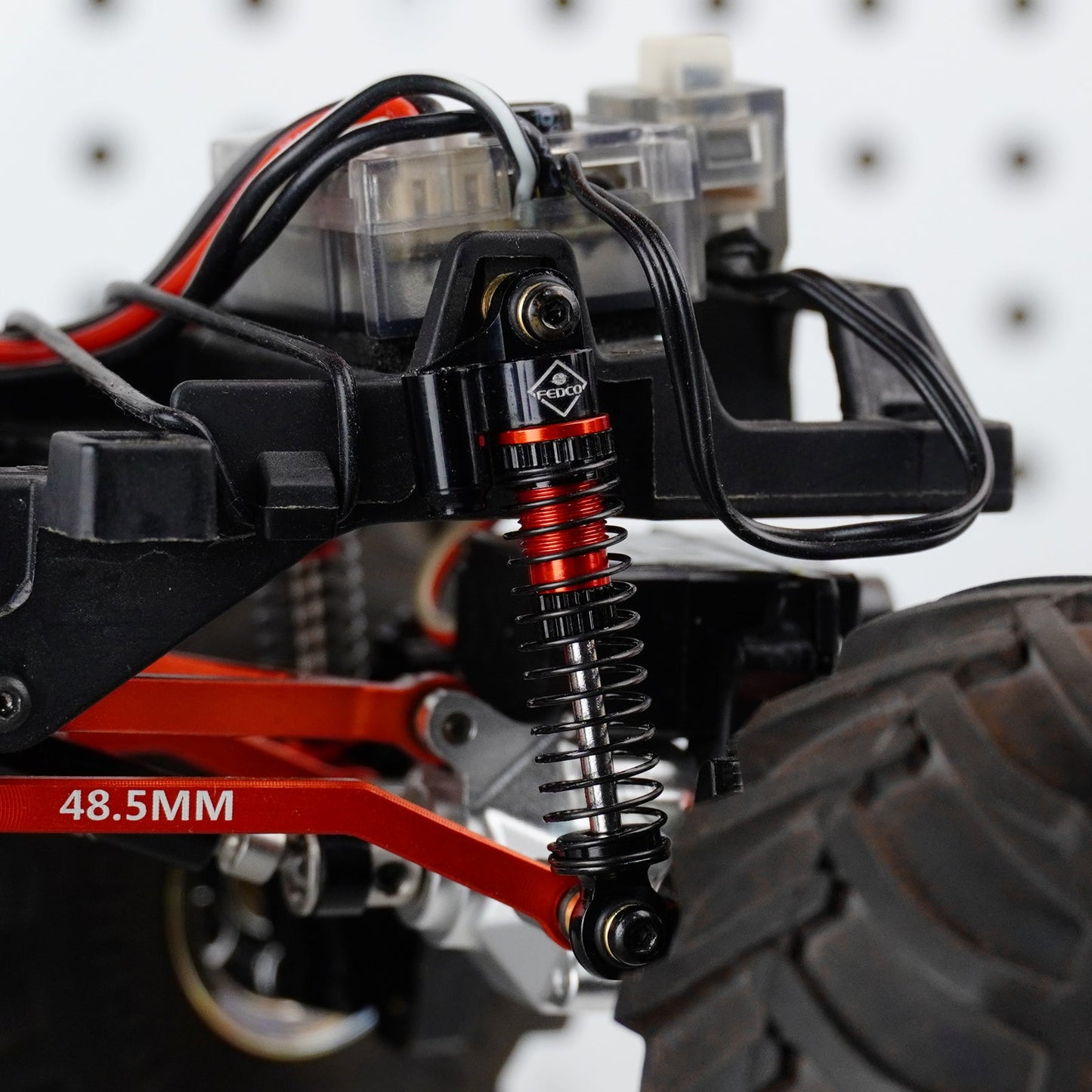 FEDCO SCX24 Shock Flex Blades With Shocks Absorber for Axial SCX24 Upgrade Parts 1/24 RC Crawler