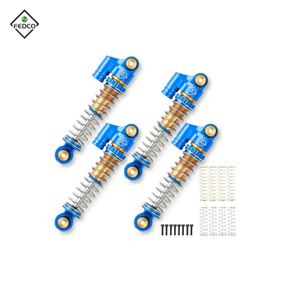 FEDCO SCX24 Shocks 48MM Oil-Filled Shocks Absorber Aluminum Threaded Absorber Oil Damper With Springs For Axial SCX24 FMS FCX24M Upgrades 1/24 RC Crawler