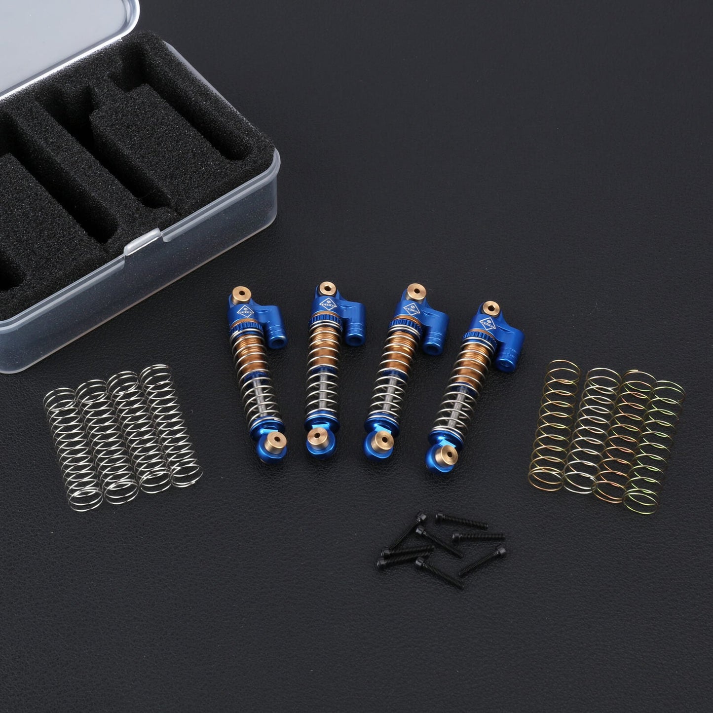 FEDCO SCX24 Shocks 48MM Oil-Filled Shocks Absorber Aluminum Threaded Absorber Oil Damper With Springs For Axial SCX24 FMS FCX24M Upgrades 1/24 RC Crawler