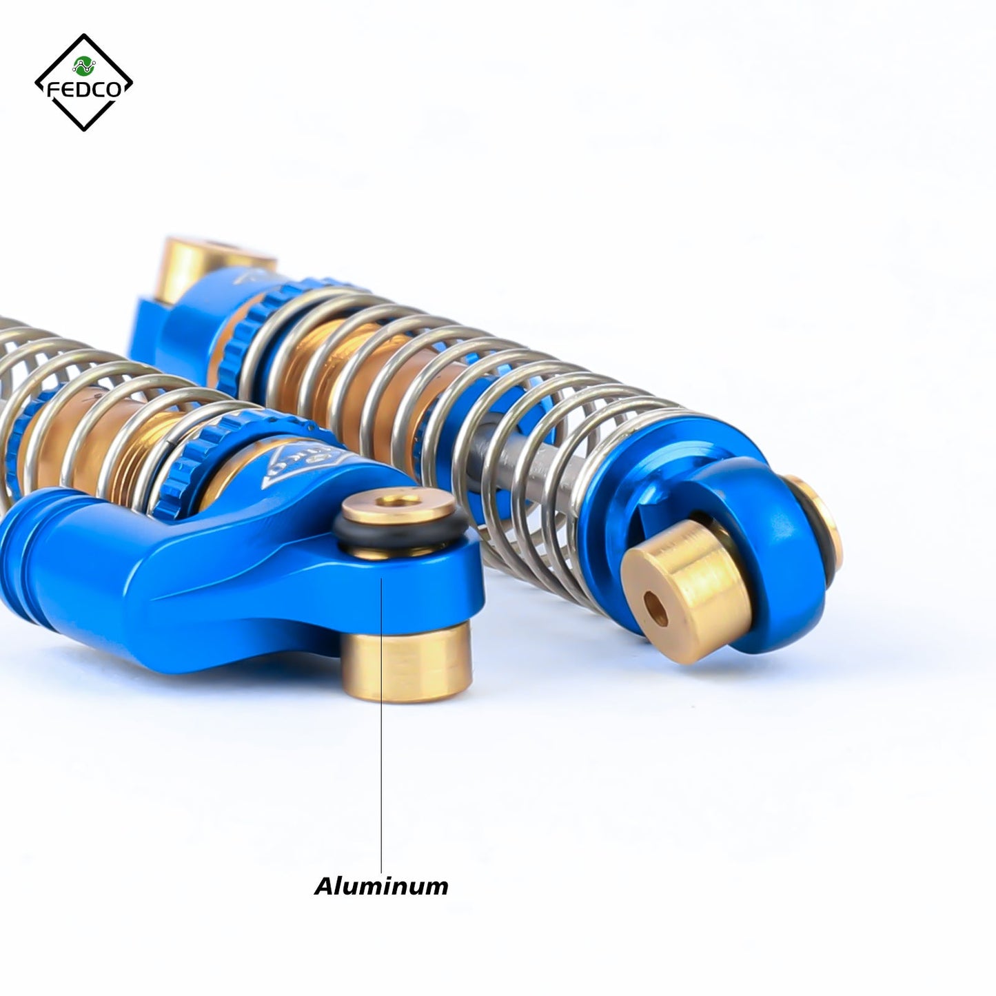 FEDCO SCX24 Shocks 48MM Oil-Filled Shocks Absorber Aluminum Threaded Absorber Oil Damper With Springs For Axial SCX24 FMS FCX24M Upgrades 1/24 RC Crawler