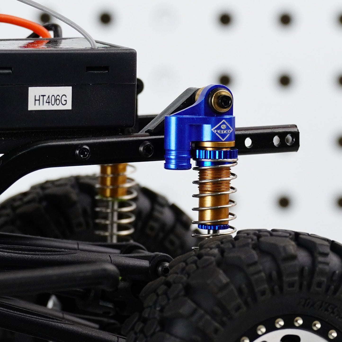 FEDCO SCX24 Shocks 48MM Oil-Filled Shocks Absorber Aluminum Threaded Absorber Oil Damper With Springs For Axial SCX24 FMS FCX24M Upgrades 1/24 RC Crawler