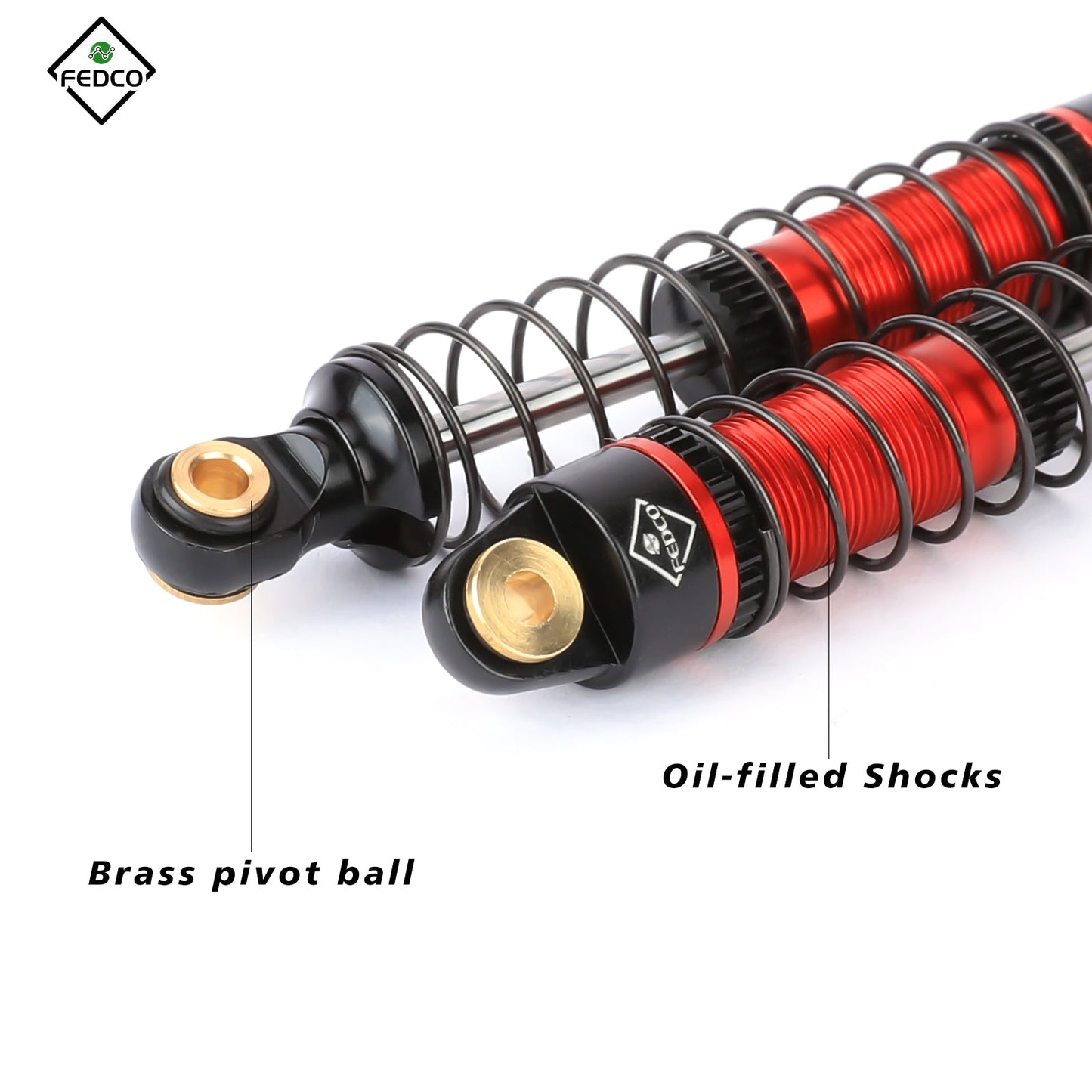 FEDCO Redcat Ascent 18 Shocks 59MM Shocks Long Travel Shocks For Redcat Ascent 18 Upgrade Parts 1/18 RC Crawler