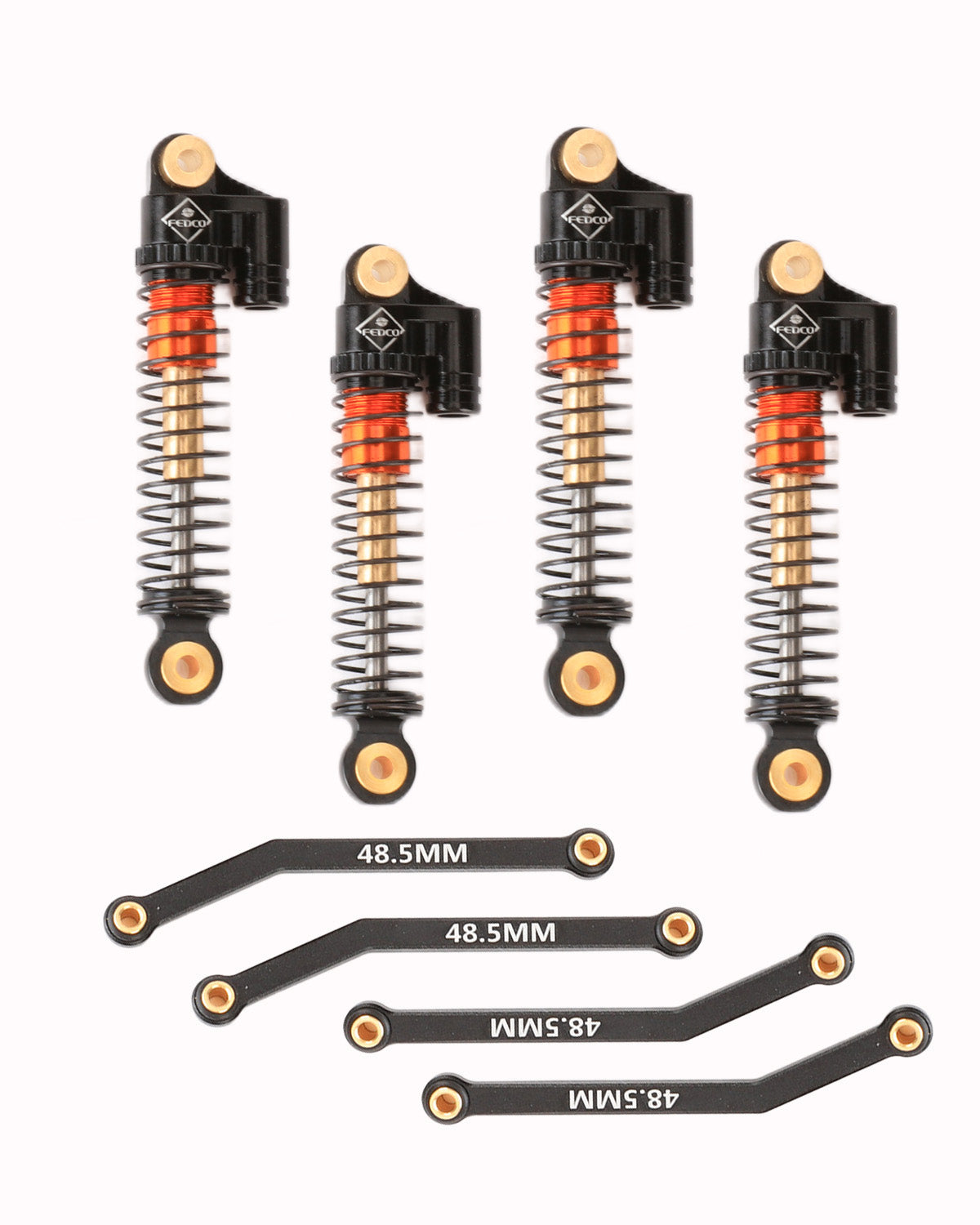FEDCO Shocks With Steering Links Set For 1/24 RC Crawler FMS FCX24 Upgrade Parts