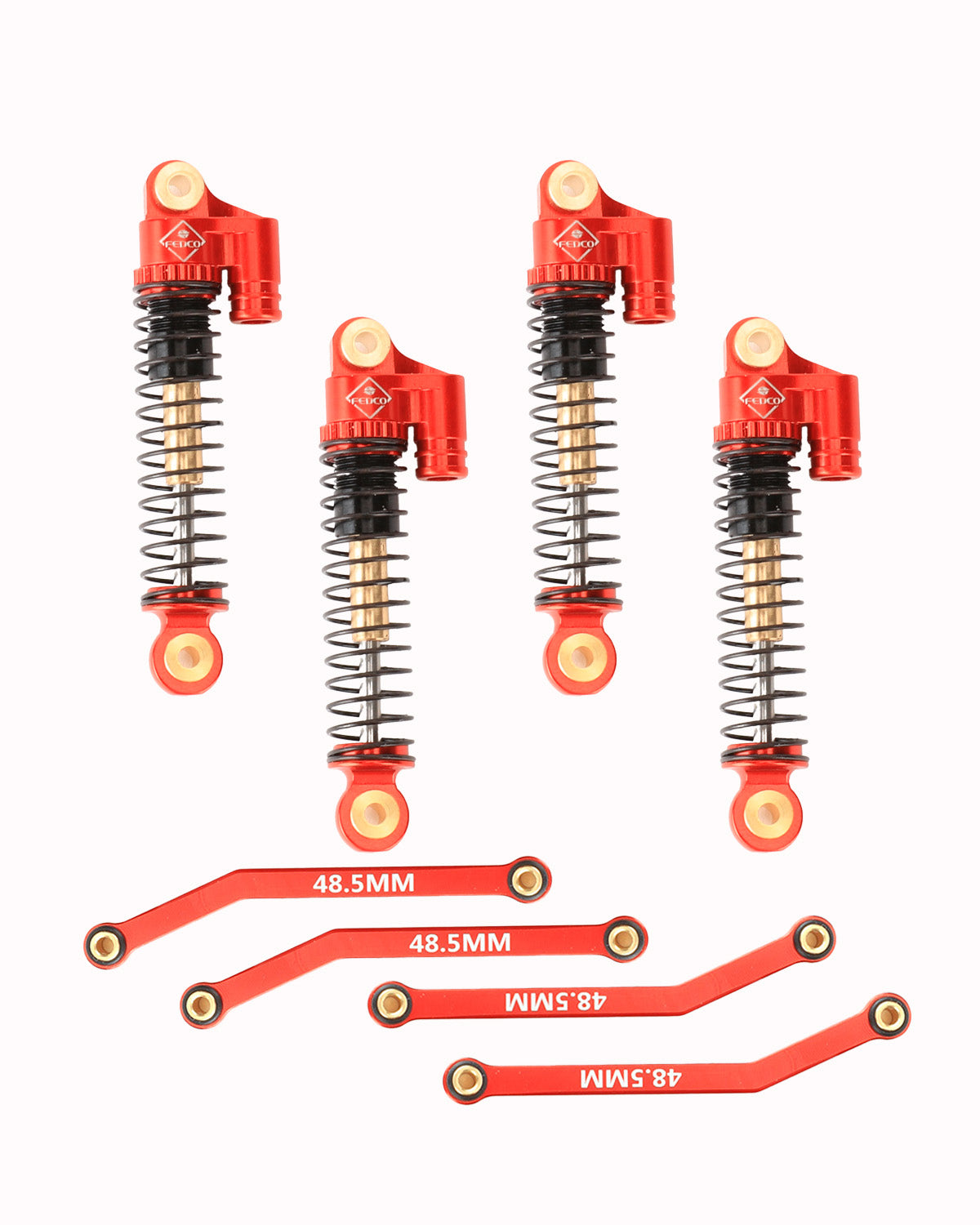 FEDCO Shocks With Steering Links Set For 1/24 RC Crawler FMS FCX24 Upgrade Parts