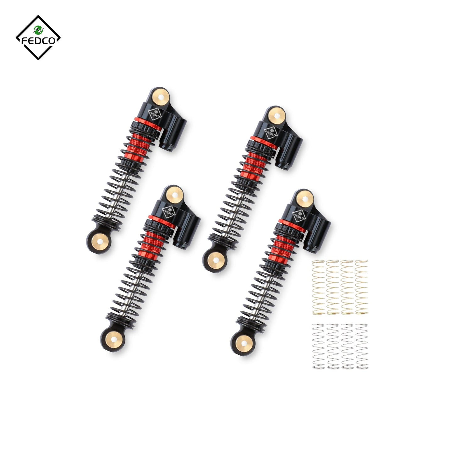 FEDCO FCX24 Shocks 47MM Oil-Filled Shocks Absorber With Springs For Axial SCX24 FMS FCX24 FCX18 Upgrades 1/24 1/18 RC Crawler