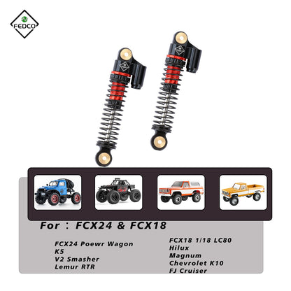 FEDCO FCX24 Shocks 47MM Oil-Filled Shocks Absorber With Springs For Axial SCX24 FMS FCX24 FCX18 Upgrades 1/24 1/18 RC Crawler
