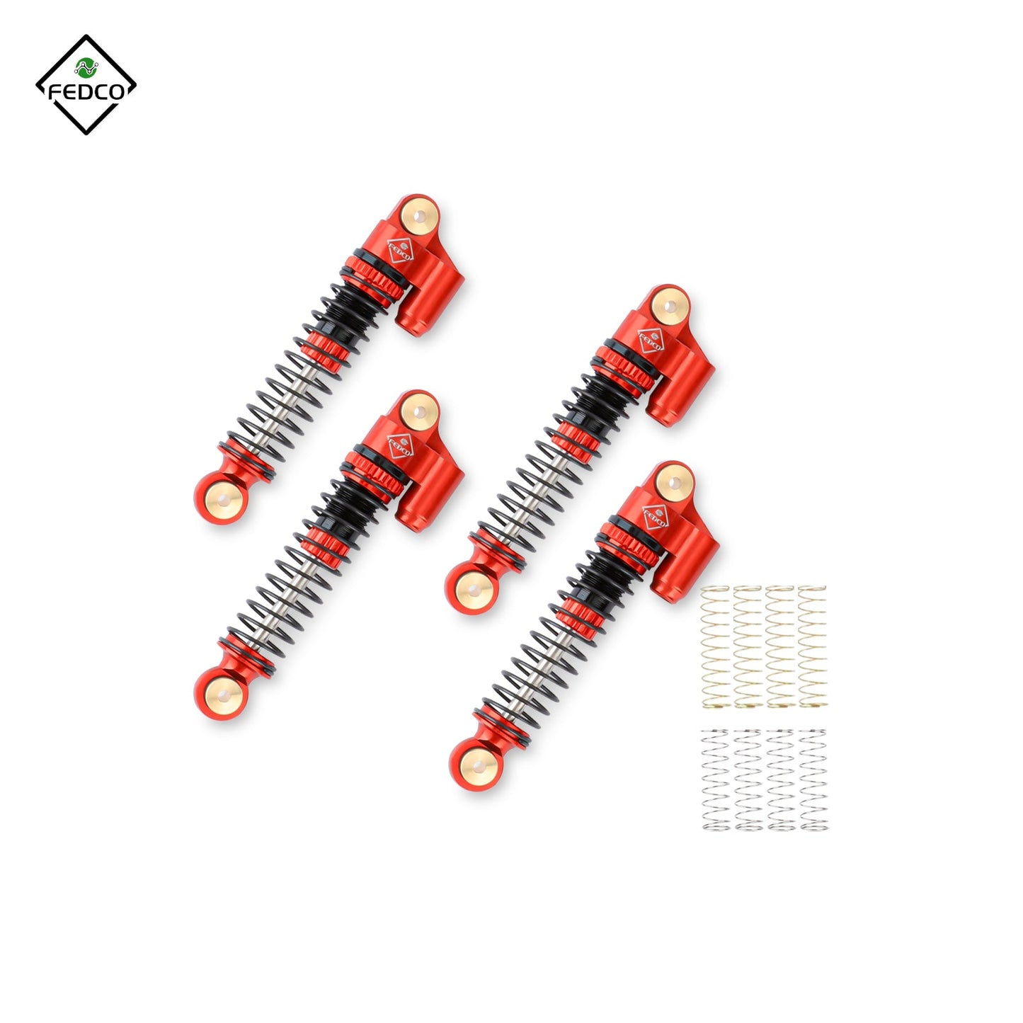 FEDCO FCX24 Shocks 47MM Oil-Filled Shocks Absorber With Springs For Axial SCX24 FMS FCX24 FCX18 Upgrades 1/24 1/18 RC Crawler