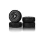FEDCO FCX24 Wheels and Tires 1.0 Beadlock Wheels 50MM Soft Sticky Tires with Brass Counterweight Ring for FMS FCX24M FCX24 Upgrades 1/24 RC Crawler