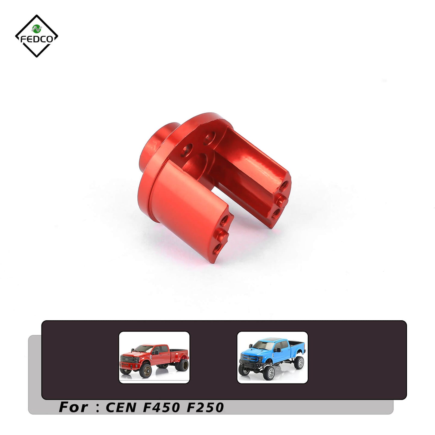 FEDCO Cen Racing F450 F250 Transmission Case Hard Anodized Aluminum Differential Case For CEN F450 F250 Upgrade Parts