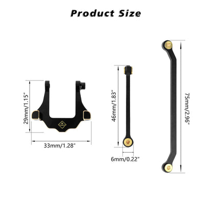FEDCO Redcat Ascent 18 Brass Servo Mount With Steering Links For Redcat Ascent 18 Upgrade Parts 1/18 RC Crawler