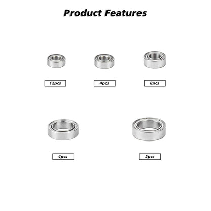 FEDCO Redcat Ascent 18 Bearing Kit Sealed Bearings For Redcat Ascent 18 Upgrade Parts 1/18 RC Crawler