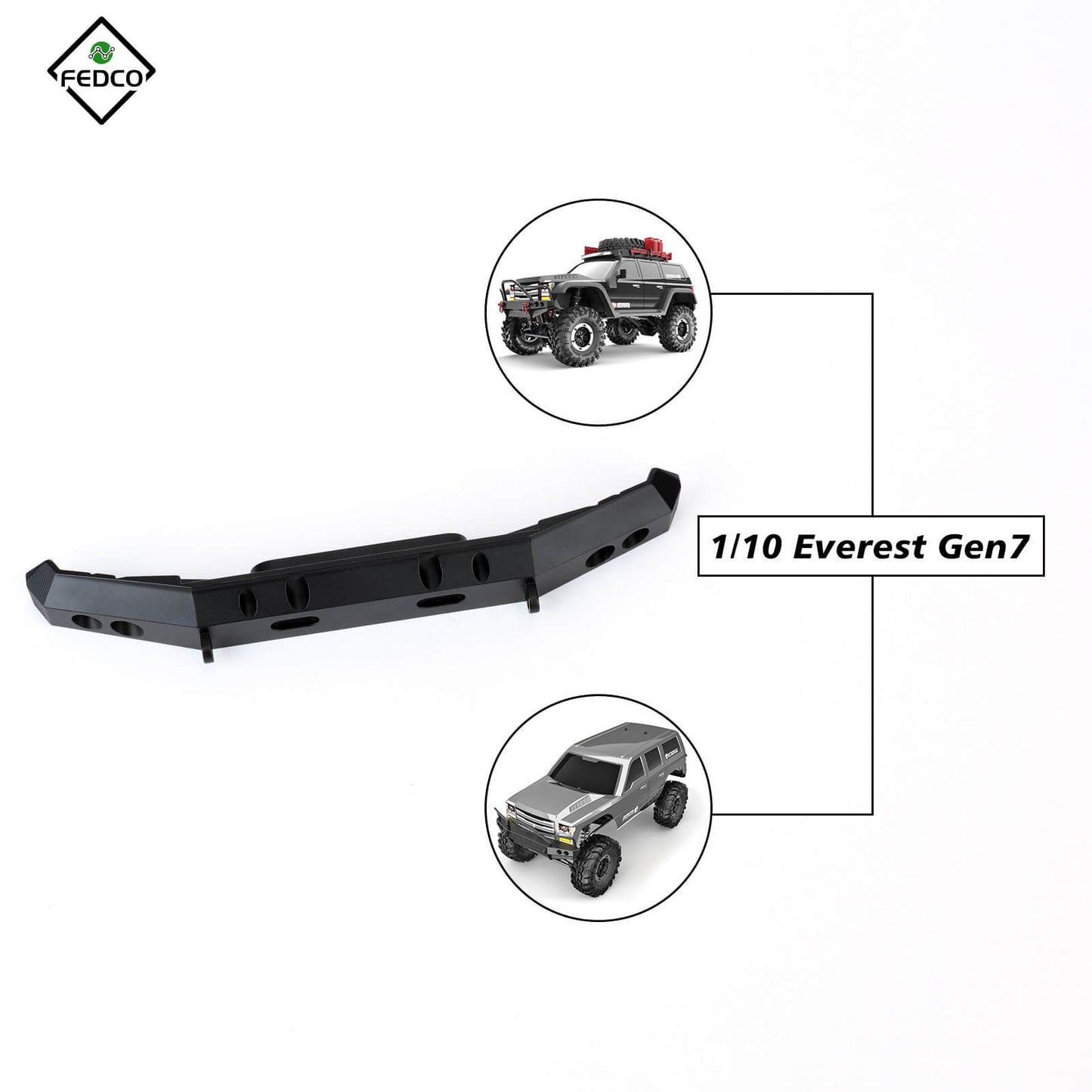 FEDCO Front Rear Bumper Set For RedCat Everest Gen7 RC Crawler Upgrade Parts
