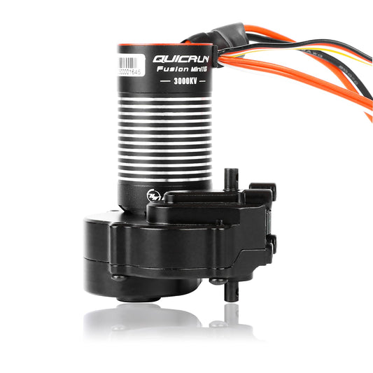 FEDCO UTB18 Motor Transmission with Hobbywing QUICRUN Fusion Mini16 3000KV Brushless Motor ESC Combo 2in1 FOC System for Axial UTB18 Capra 4WD & 4WS Upgrades 1/18 RC Crawler