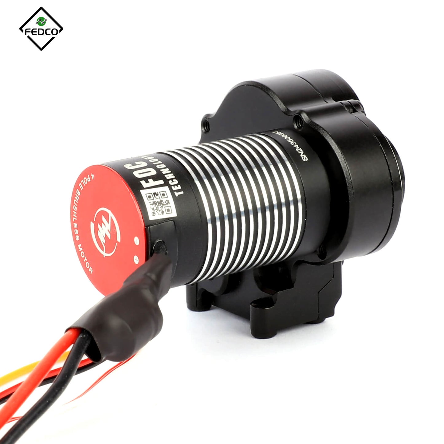 FEDCO UTB18 Motor Transmission with Hobbywing QUICRUN Fusion Mini16 3000KV Brushless Motor ESC Combo 2in1 FOC System for Axial UTB18 Capra 4WD & 4WS Upgrades 1/18 RC Crawler