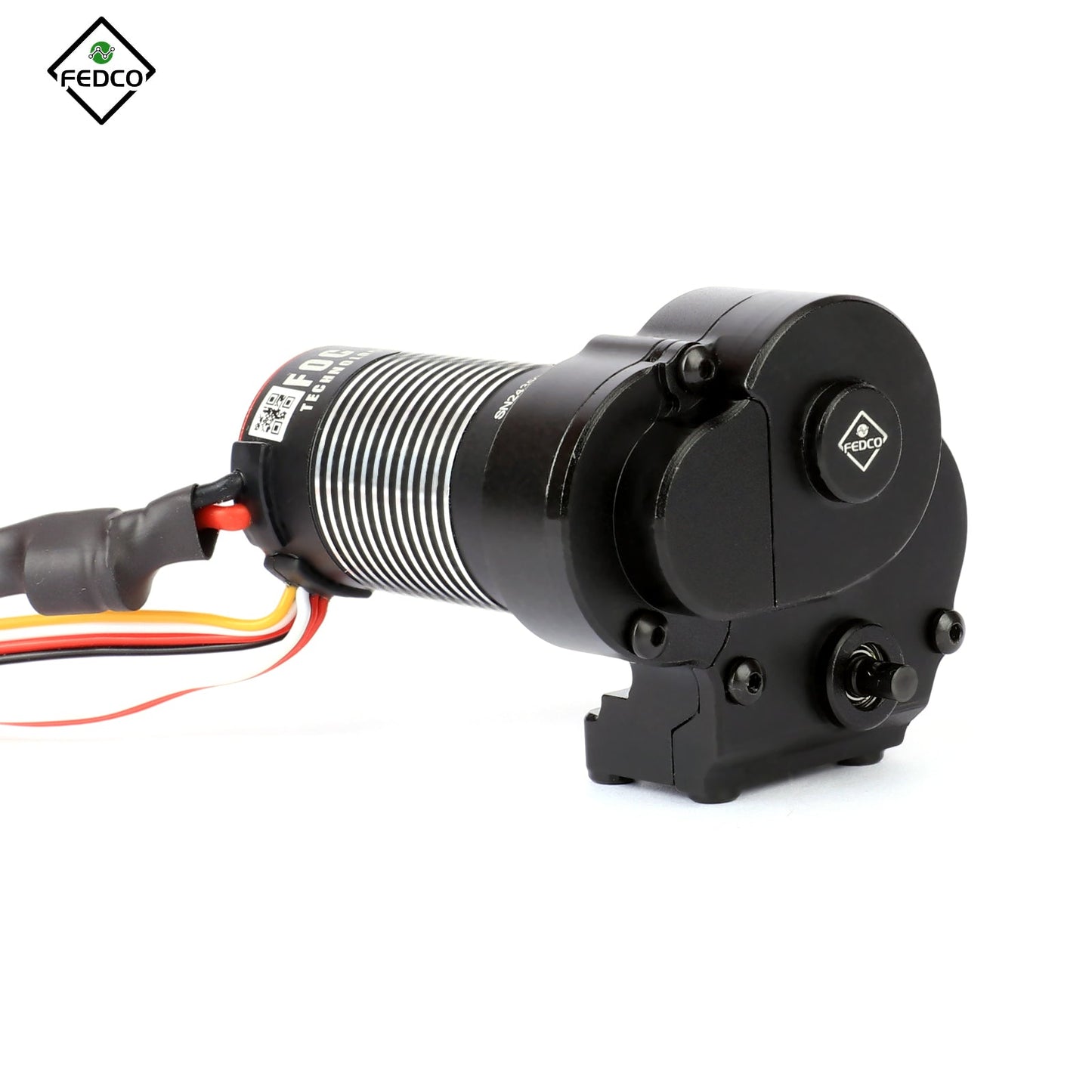 FEDCO UTB18 Motor Transmission with Hobbywing QUICRUN Fusion Mini16 3000KV Brushless Motor ESC Combo 2in1 FOC System for Axial UTB18 Capra 4WD & 4WS Upgrades 1/18 RC Crawler
