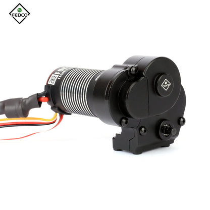 FEDCO UTB18 Motor Transmission with Hobbywing QUICRUN Fusion Mini16 3000KV Brushless Motor ESC Combo 2in1 FOC System for Axial UTB18 Capra 4WD & 4WS Upgrades 1/18 RC Crawler