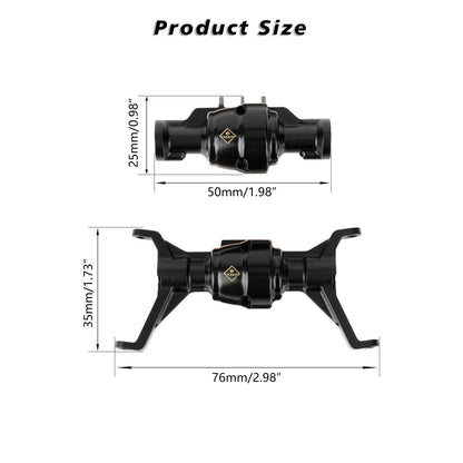 FEDCO Redcat Ascent 18 Aluminum Front and Rear Portal Axle Housing With Diff Cover For Redcat Ascent 18 Upgrade Parts 1/18 RC Crawler