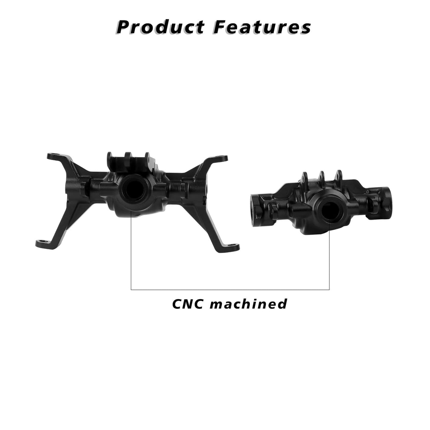FEDCO Redcat Ascent 18 Aluminum Front and Rear Portal Axle Housing With Diff Cover For Redcat Ascent 18 Upgrade Parts 1/18 RC Crawler